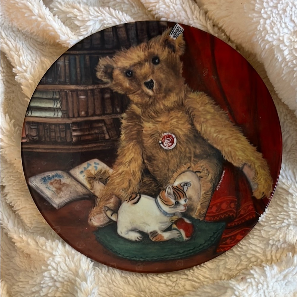 Steiff Vintage Teddy Bear Ceramic Plate